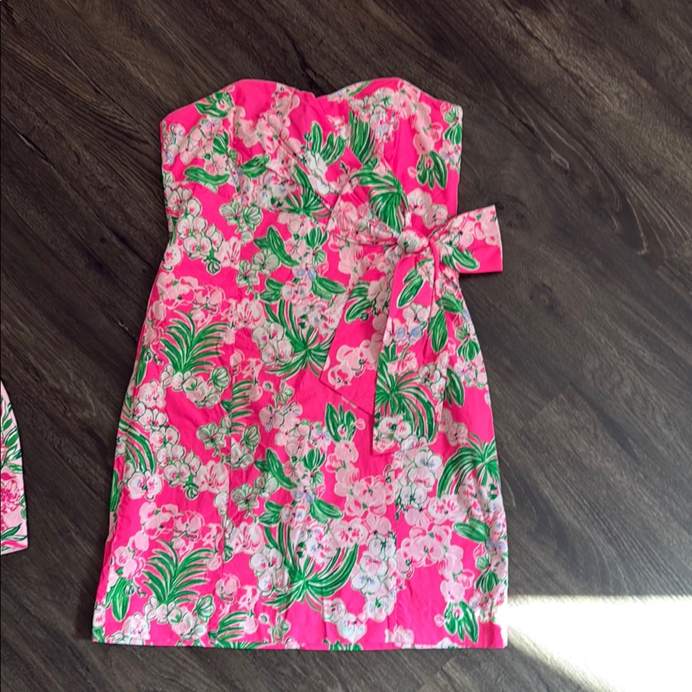 Lilly Pulitzer Pink and Green Floral Dress
